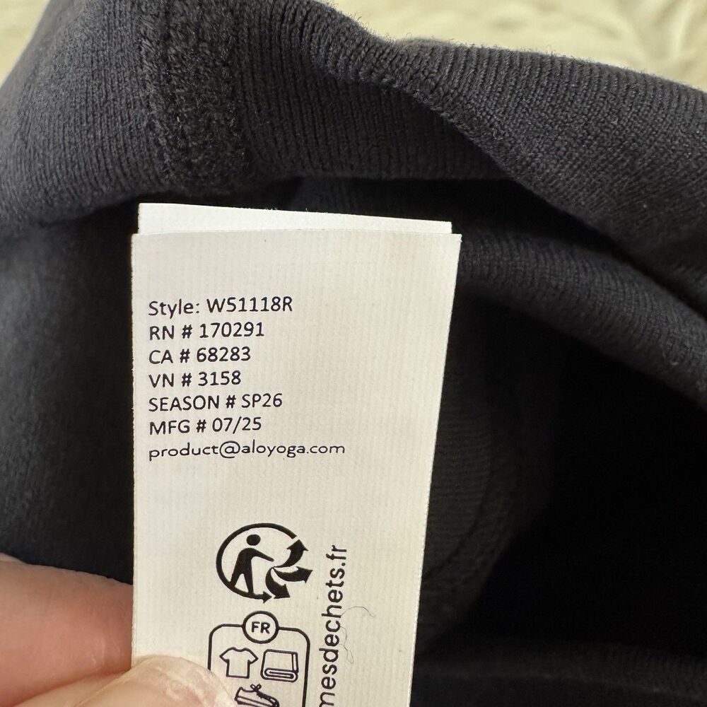 Alo Yoga Airbrush High-Waisted Bootcut Leggings Women’s Small Black Full Length - Picture 11 of 13